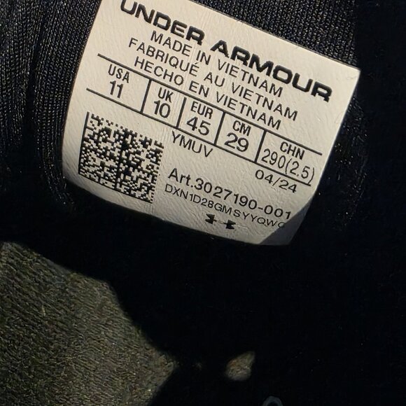 Mens Size 11 - Under Armour UA HOVR Infinite Pro Running Black Gray Shoes - Picture 12 of 12